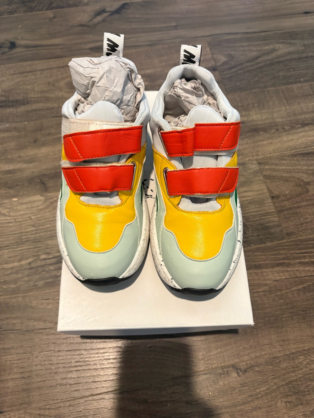 Stella McCartney Kids Colorblock Sneakers - Yellow, Mint & Red-Orange